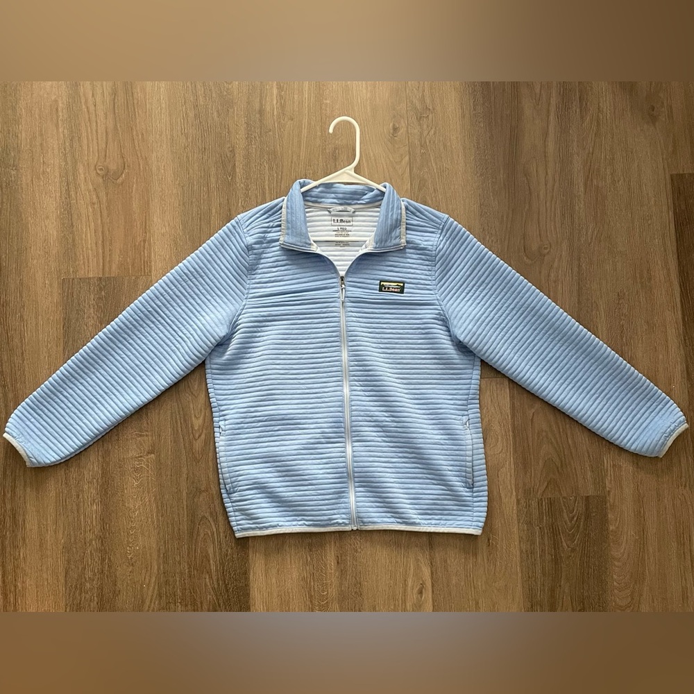 L.L. Bean Quilted Blue Zip-Up Jacket